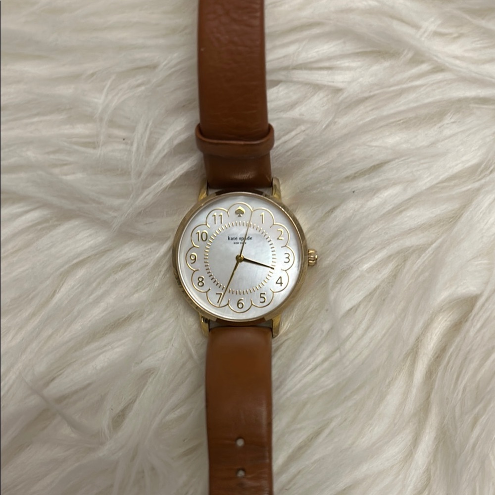 Kate Spade Gold and Brown Leather Watch